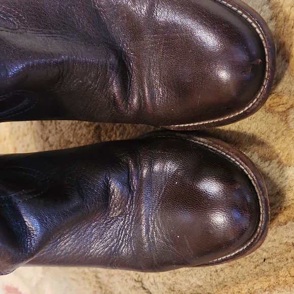 COACH Morgan tall brown leather slouch boots, size 7.5 - Picture 3 of 13